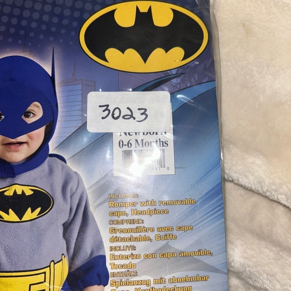 Batman Infant Costume - Blue and Gray 0-6 months - Picture 2 of 5